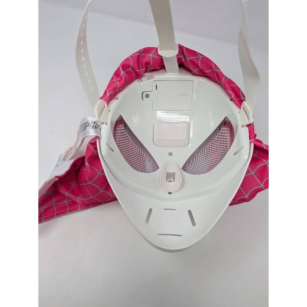 Ghost-Spider Light-Up Mask w Hood Spider-Gwen Marvel Spider-Verse Kids - Picture 3 of 4
